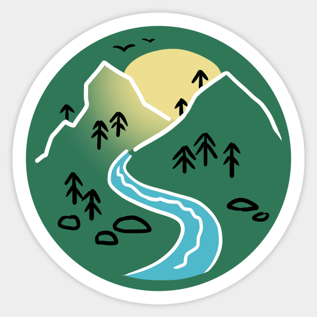 Pacific Northwest Sticker Sticker by Isaac Smith Art